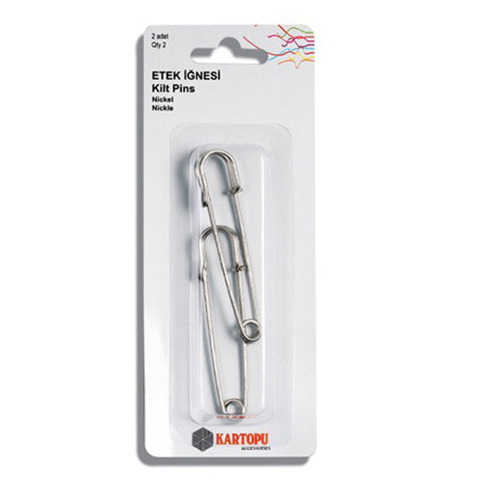 Kartopu 2 Adet Gümüş Rengi Etek İğnesi - K002.1.0038